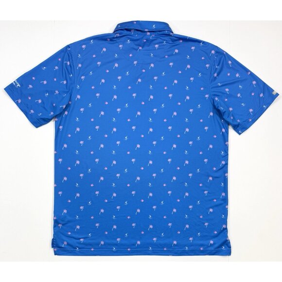 Straight Down Golf Mens Polo Shirt Sz Large Ritz Carlton Laguna Niguel Tropical - Picture 4 of 13